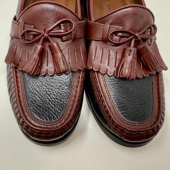 Johnston & Murphy Aragon II Kiltie Tassel Leather Loafer Mens 8W Brown L.4.5 - Picture 9 of 16
